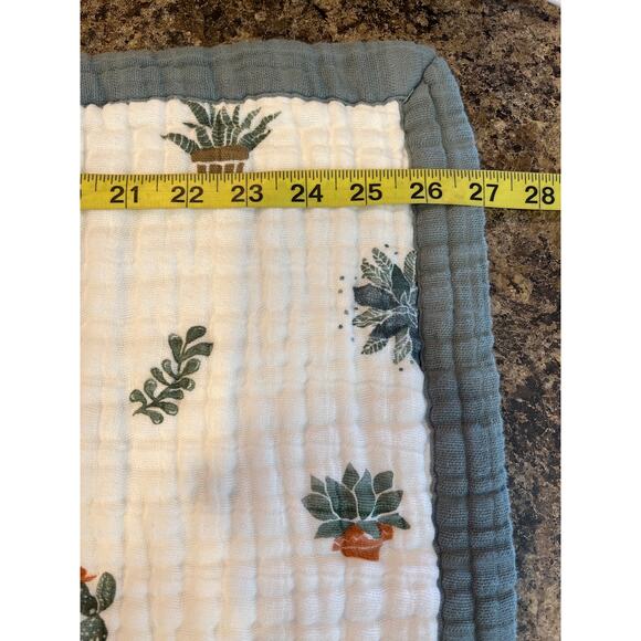 Little Unicorn Cotton Muslin Quilt in the Prickle Pots Design Cactus Western - Picture 6 of 8